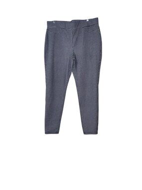 Michael Kors Womens Gingham Check Print Pants XL Black & White Cotton Blend